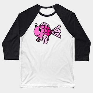 Pink Fish Baseball T-Shirt